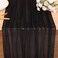 SAJOO 10FT Black Chiffon Table Runner 30x120 Inches Boho Rustic Sheer Halloween Table Runner for Wedding Birthday Party Decor Bridal Shower Decorations