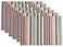 DII Summer Stripe Outdoor Tabletop Collection Multiuse Machine Washable Reversible Placemat Set 13x19 Sunset