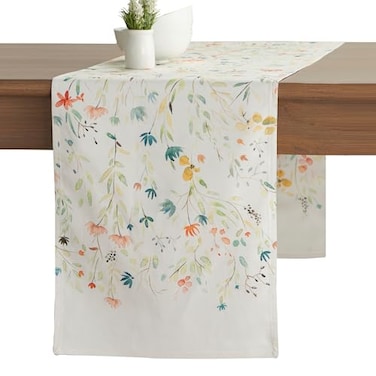 Maison d' Maison d Hermine Table Runner 100 Cotton Double Layer Table Runners 108 inches Long Decorative for Home Kitchen Dining Party Farmhouse Hotel Restaurants Spring Summer Colmar