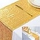 ShinyBeauty 12x72Inch RectangleGoldSequin Table Runner for WeddingPartyDecor 12x72Inch