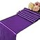 WELMATCH Dark Purple Satin Table Runners Wedding Party 5 pcs Banquet Event Decoration 12 x 108