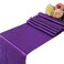 WELMATCH Dark Purple Satin Table Runners Wedding Party 5 pcs Banquet Event Decoration 12 x 108