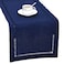 Grelucgo Handmade Hemstitch Solid Navy Blue Nautical Rectangular Table Runner Or Dresser Scarf 14 x 60 Inch