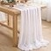 QueenDream 10Ft 1 Piece White Chiffon Table Runner 27x120 Inches Sheer Chiffon Fabric Bridal Party Romantic Wedding Reception Christmas Decorations