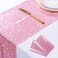 ShinyBeauty Fuchsia Pink Table Runners Pack of 2 Pink Gold Sequin Table Runners 12inx108in Rose Pink Sequin Table Runner 108 Xmas Table Runner for Coffee Table Wedding Table Linen Party Decorations