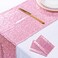 ShinyBeauty Fuchsia Pink Table Runners Pack of 2 Pink Gold Sequin Table Runners 12inx108in Rose Pink Sequin Table Runner 108 Xmas Table Runner for Coffee Table Wedding Table Linen Party Decorations