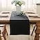 NATUS WEAVER Dinning Table Runner 12 x 90 Inches Farmhouse Kitchen Coffee Burlap Table Runner for Holiday Party Black