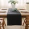 NATUS WEAVER Dinning Table Runner 12 x 90 Inches Farmhouse Kitchen Coffee Burlap Table Runner for Holiday Party Black