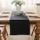 NATUS WEAVER Dinning Table Runner 12 x 90 Inches Farmhouse Kitchen Coffee Burlap Table Runner for Holiday Party Black