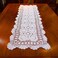 Damanni Rectangular Cotton Handmade Crochet Lace Table Runner Doilies Table Dresser Scarf Dcor16 Inch by 47 InchWhite