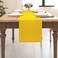 NATUS WEAVER 2 Piece Fabric in 1 Dining Table Runner 12 x 48 inches Living Room Dinner Wedding Birthday Party Burlap Rustic Table Runner Yellow