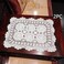Damanni 16 Inch by 19 Inch Rectangular Cotton Handmade Crochet Lace Table Runner Doilies for Coffee Table Dresser Scarf Dcor2PCSet 16x19 Inch White