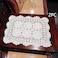 Damanni 16 Inch by 19 Inch Rectangular Cotton Handmade Crochet Lace Table Runner Doilies for Coffee Table Dresser Scarf Dcor2PCSet 16x19 Inch White