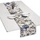 mookaitedecor Cotton Table Runner Blue Flower Table Runners for Dinner Parties Weddings Decor Everyday Use 12 x 33 Inch