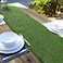 Aneco 14 x 72 Inch Artificial Grass Table Runners Carpet Roll Synthetic Grass Table Runner Grass Tabletop Decoration for Spring Fall Summer Holiday Baby Shower Wedding Birthday Banquet