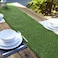 Aneco 14 x 72 Inch Artificial Grass Table Runners Carpet Roll Synthetic Grass Table Runner Grass Tabletop Decoration for Spring Fall Summer Holiday Baby Shower Wedding Birthday Banquet