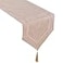Tosewever Decorative Linen Table Runner with Tassels Tabletop Collection 14 x 72 Inches Table Runners for Everyday Dining Wedding Party Holiday Home Decor 14 x 72 Light Coffee