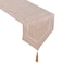 Tosewever Decorative Linen Table Runner with Tassels Tabletop Collection 14 x 72 Inches Table Runners for Everyday Dining Wedding Party Holiday Home Decor 14 x 72 Light Coffee