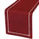 Grelucgo Handcrafted Solid Color Dining Table Runner Dresser Scarf DoubleHemstitched Burgundy 14 x 60