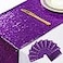 ShiDianYi Sequin Table Runners 10PCs 12x72 Purple Glitter Table Cover for Birthday Party Wedding Table Runners Sparkle Table Runner for Dining Room Christmas New Year Gathering
