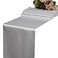WELMATCH White Satin Table Runners 5 pcs Wedding Banquet Party Event Decoration Table Runners White 5
