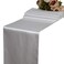 WELMATCH White Satin Table Runners 5 pcs Wedding Banquet Party Event Decoration Table Runners White 5