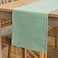 Encasa XO Table Runner 13x72 Long Cotton Canvas Fabric Mint Green Solid Color Machine Washable Durable