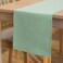 Encasa XO Table Runner 13x72 Long Cotton Canvas Fabric Mint Green Solid Color Machine Washable Durable