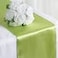 BEEKAY 10 Pc 12 x 108 inch Long Charmeuse Satin Table Runners Bright Shiny Satin Silk and Smooth Fabric Runners for Table Decorations Great for Birthday PartiesBaby Shower Banquet Wedding Apple Green