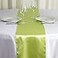 BEEKAY 10 Pc 12 x 108 inch Long Charmeuse Satin Table Runners Bright Shiny Satin Silk and Smooth Fabric Runners for Table Decorations Great for Birthday PartiesBaby Shower Banquet Wedding Apple Green