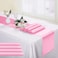 Hahuho 5Pack Satin Table Runner Pink 12 x 108 inches Long Table Runners for Wedding Birthday Parties Banquets Decorations5 Pack 12x108 Inch Pink