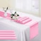 Hahuho 5Pack Satin Table Runner Pink 12 x 108 inches Long Table Runners for Wedding Birthday Parties Banquets Decorations5 Pack 12x108 Inch Pink