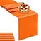 Hahuho 5Pack Satin Table Runner Orange 12 x 108 inches Long Table Runners for Wedding Birthday Parties Banquets Decorations5 Pack 12x108 Inch Orange