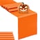 Hahuho 5Pack Satin Table Runner Orange 12 x 108 inches Long Table Runners for Wedding Birthday Parties Banquets Decorations5 Pack 12x108 Inch Orange