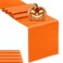 Hahuho 5Pack Satin Table Runner Orange 12 x 108 inches Long Table Runners for Wedding Birthday Parties Banquets Decorations5 Pack 12x108 Inch Orange