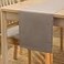 Encasa XO Table Runner 13x104 Long Cotton Canvas Fabric Beige Solid Color Machine Washable Durable