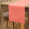 Encasa XO Table Runner 13x72 Long Cotton Canvas Fabric Coral Solid Color Machine Washable Durable