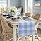 yuboo Light Blue Gingham Table Runner Spring Summer Checkered Table Runner 72 inches Long Blue and White Coastal Farmhouse Table Decor for Baby Shower Birthday Party Supplies