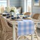 yuboo Light Blue Gingham Table Runner Spring Summer Checkered Table Runner 72 inches Long Blue and White Coastal Farmhouse Table Decor for Baby Shower Birthday Party Supplies
