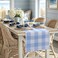 yuboo Light Blue Gingham Table Runner Spring Summer Checkered Table Runner 72 inches Long Blue and White Coastal Farmhouse Table Decor for Baby Shower Birthday Party Supplies