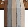Vandarllin Farmhouse Table Runners Dresser Scarf 70 inches LongRustic Brown Grey Table Runner Barn Wood Striped Cotton Linens Burlap Thanksgiving Fall Holidays Table Decor For Kitchen Dining Room Coff