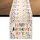 Secarond Happy Birthday Table RunnerSpring Summer Holiday Dining Table Runners for Home Party Dcor 13x70 Inch