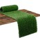 XLX TURF Green Artificial Grass Table Runner for Sport Golf Spring Summer Party Decorations 12 x 36 Inches Short Fake Grass Crafts Table Centerpiece Wedding Baby Shower