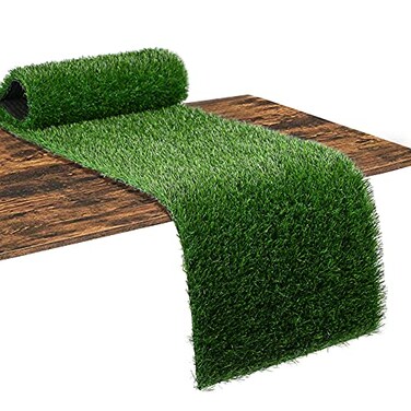XLX TURF Green Artificial Grass Table Runner for Sport Golf Spring Summer Party Decorations 12 x 36 Inches Short Fake Grass Crafts Table Centerpiece Wedding Baby Shower