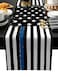 Ldtrchee Thin Blue Line Black Table Runner Cotton Linen 36 Inches Long American Police USA Flag Dress Scarves Rustic Table Runner for DiningCoffeeHoliday Table Gift for Law Enforcement