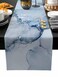 ZOE GARDEN Marble Table Runner 120 Inches Long Ombre Blue Marble Grey Farmhouse Modern Kitchen Dining Burlap Cotton Tablerunner for SmallRoundSquareWeddingCoffeeDining Table Party Home Dcor