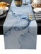ZOE GARDEN Marble Table Runner 120 Inches Long Ombre Blue Marble Grey Farmhouse Modern Kitchen Dining Burlap Cotton Tablerunner for SmallRoundSquareWeddingCoffeeDining Table Party Home Dcor