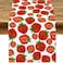 Pudodo Strawberry Table Runner Spring Summer Fruit Strawberry Themed Birthday Baby Shower Party Kitchen Dining Home Decoration 13 x 72