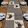 Seliem Farm Animal Chicken Hen Black White Buffalo Plaid Check Table Runner Farmhouse Chick Home Kitchen Holiday Spring Summer Decor Easter Country Rustic Burlap Dining Decoration Party Supply 13x72
