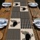 Seliem Farm Animal Chicken Hen Black White Buffalo Plaid Check Table Runner Farmhouse Chick Home Kitchen Holiday Spring Summer Decor Easter Country Rustic Burlap Dining Decoration Party Supply 13x72